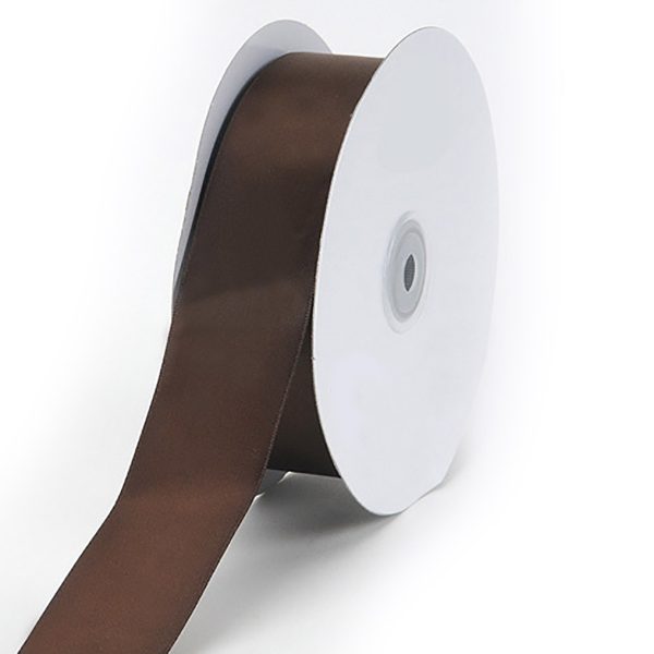 Brown 2 inches wide satin ribbon