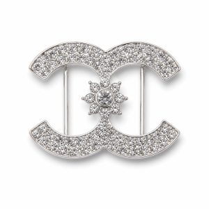 Modern Clear CC Rhinestone Fashion Buckle
