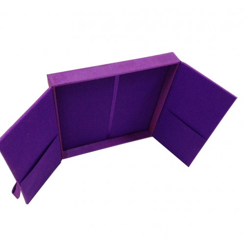 Violet gatefold wedding invitation box
