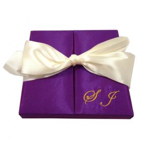 bow embellished invitations