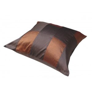 Brown Thai silk cushion cover
