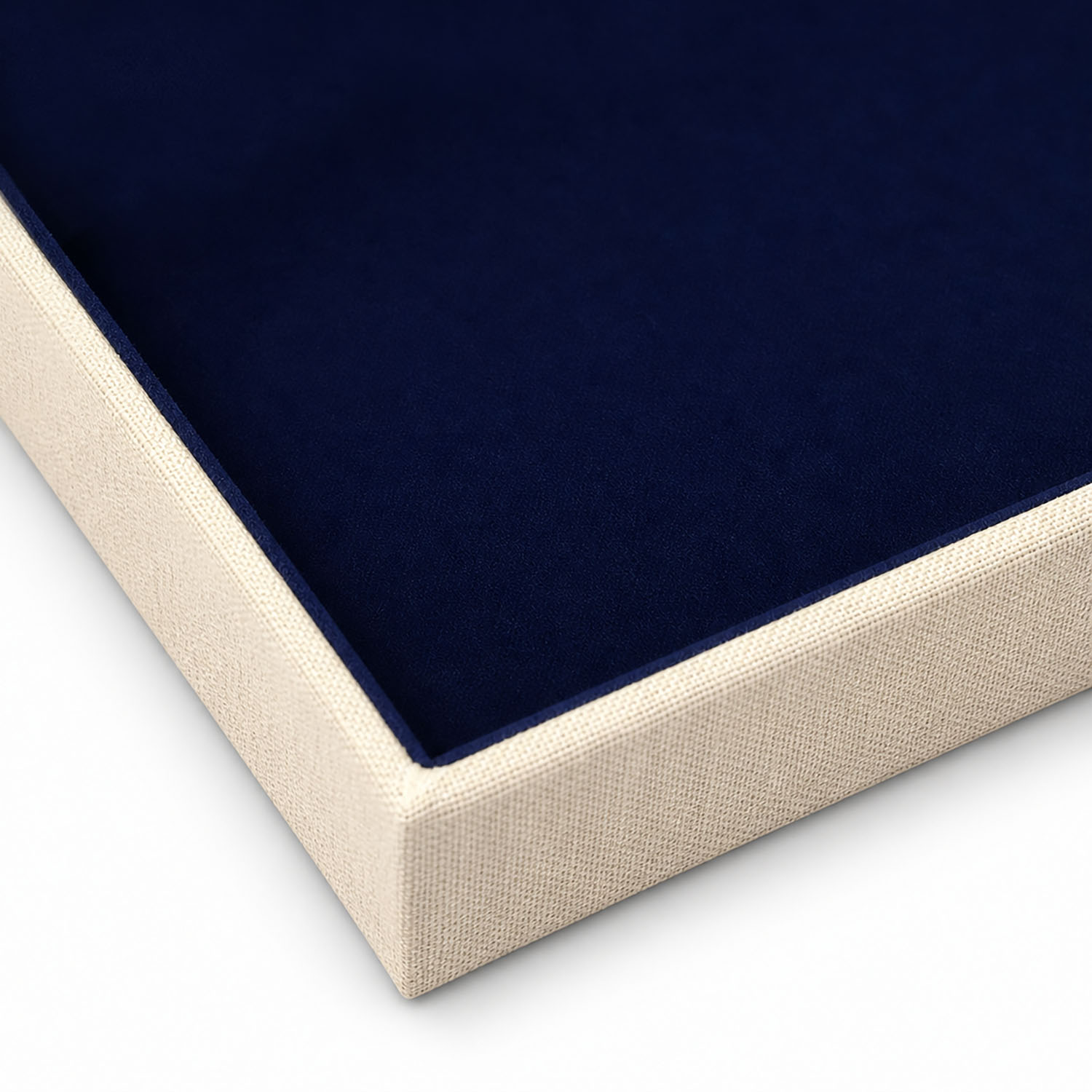 close-up linen and silk invitation box