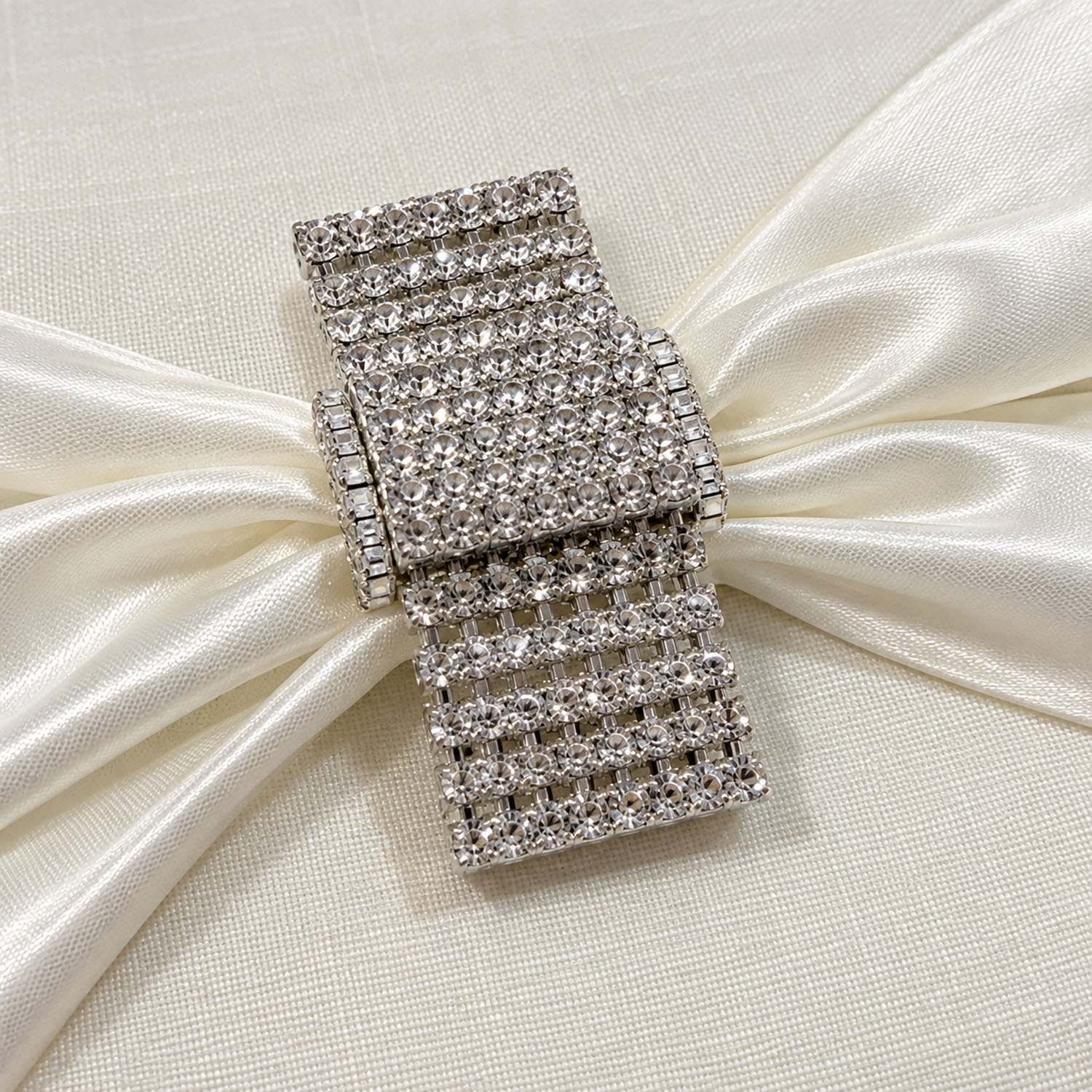 close up rhinestone brooch ivory box