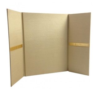 gold silk invitation folio