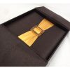 Chocolate brown wedding invitation box