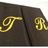 WEDDING INVITATION BOX WITH INSERT IN DARK BROWN SILK - Image 3