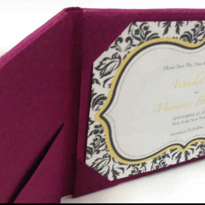Gate Folder Light Teal Color Luxury Silk Pocket Fold Design For Wedding Invitation ...