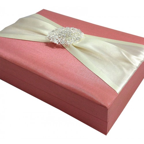 Side view of luxury wedding invitation box