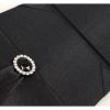 ONYX BROOCH EMBELLISHED BLACK SILK FOLIO INVITATION - Image 3