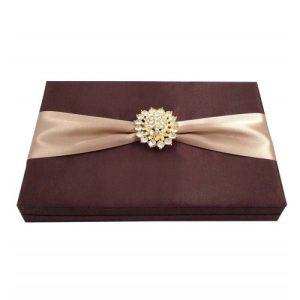 Chocolate brown invitation box