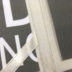 Ribbon holder inside of our silk folio