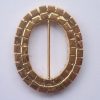 OVAL CRYSTAL BUCKLE WITH CLEAR STONES AND GOLD PLATED METAL - Image 2
