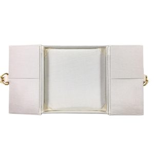 Crown Brooch Embellished Luxury Ivory Wedding Invitation Box - Luxury ...