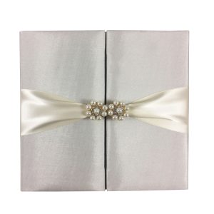 ivory pearl wedding invitation
