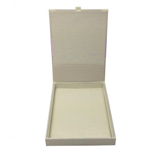 Ivory silk invitation boxes