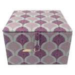 MODERN PURPLE + GRAY COLOR COTTON JEWELRY BOX WITH LOCK - Luxury ...