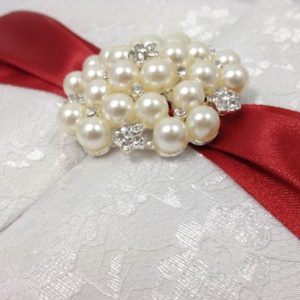 Luxury embellished lace invitation box