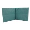 Suede and silk folio invitation