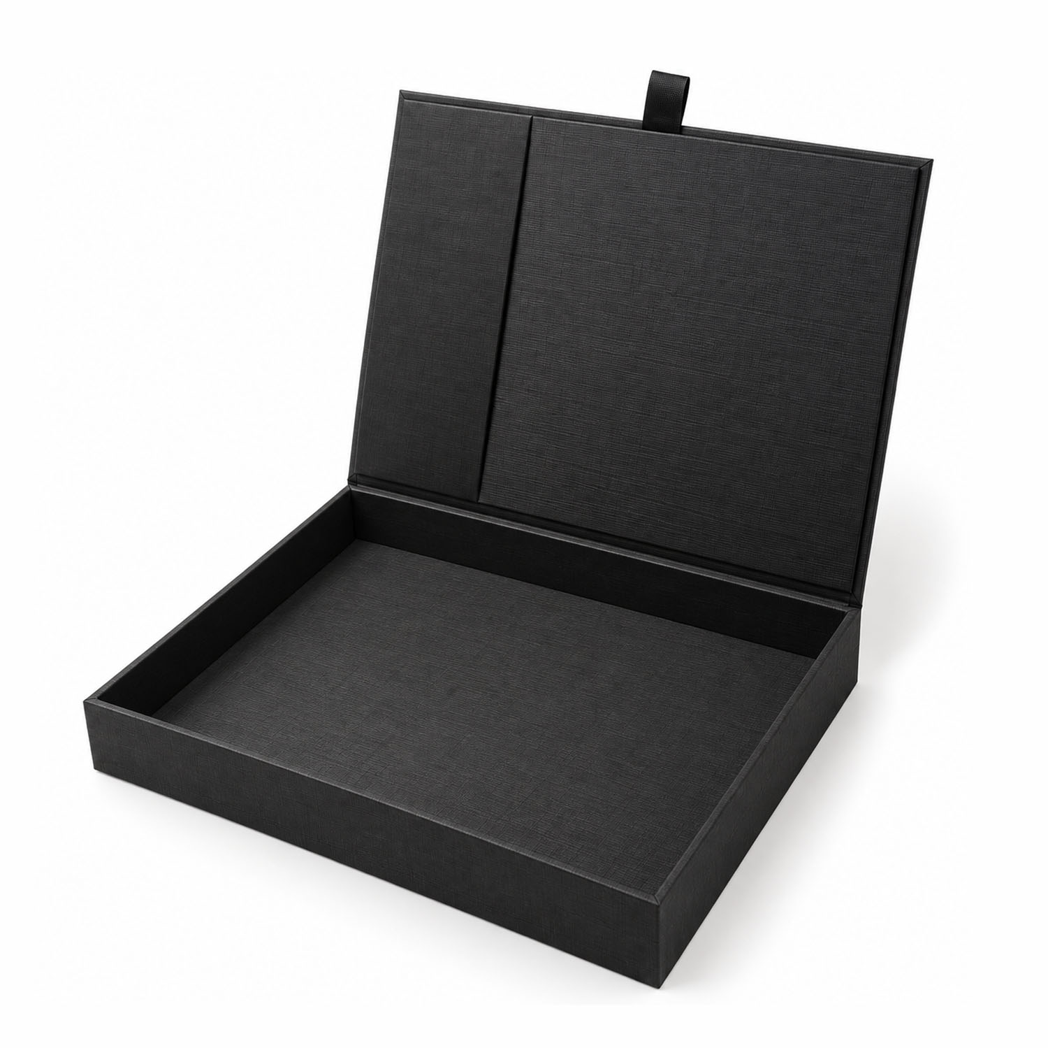 luxury black hinged lid invitation box