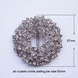 Flower rhinestone crystal buckle