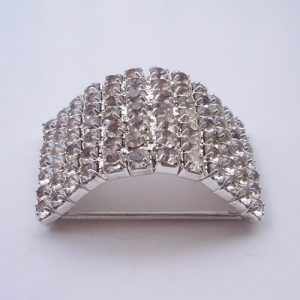 Modern silver rhinestone buckle wedding embellishment