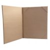 Personalized wedding folder with monogram embroidery and silk