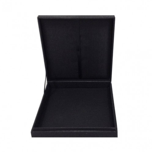 Black 6x6x1 inches silk invitation box