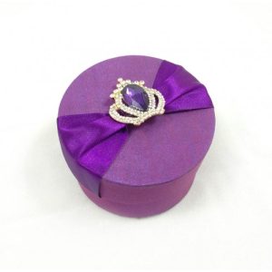 Purple wedding favor boxes