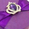 Crown brooch embellishment with rhinestone crystal