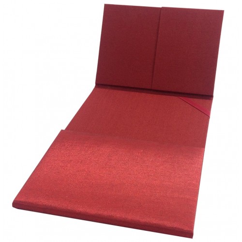 Red gate fold invitation for wedding cards