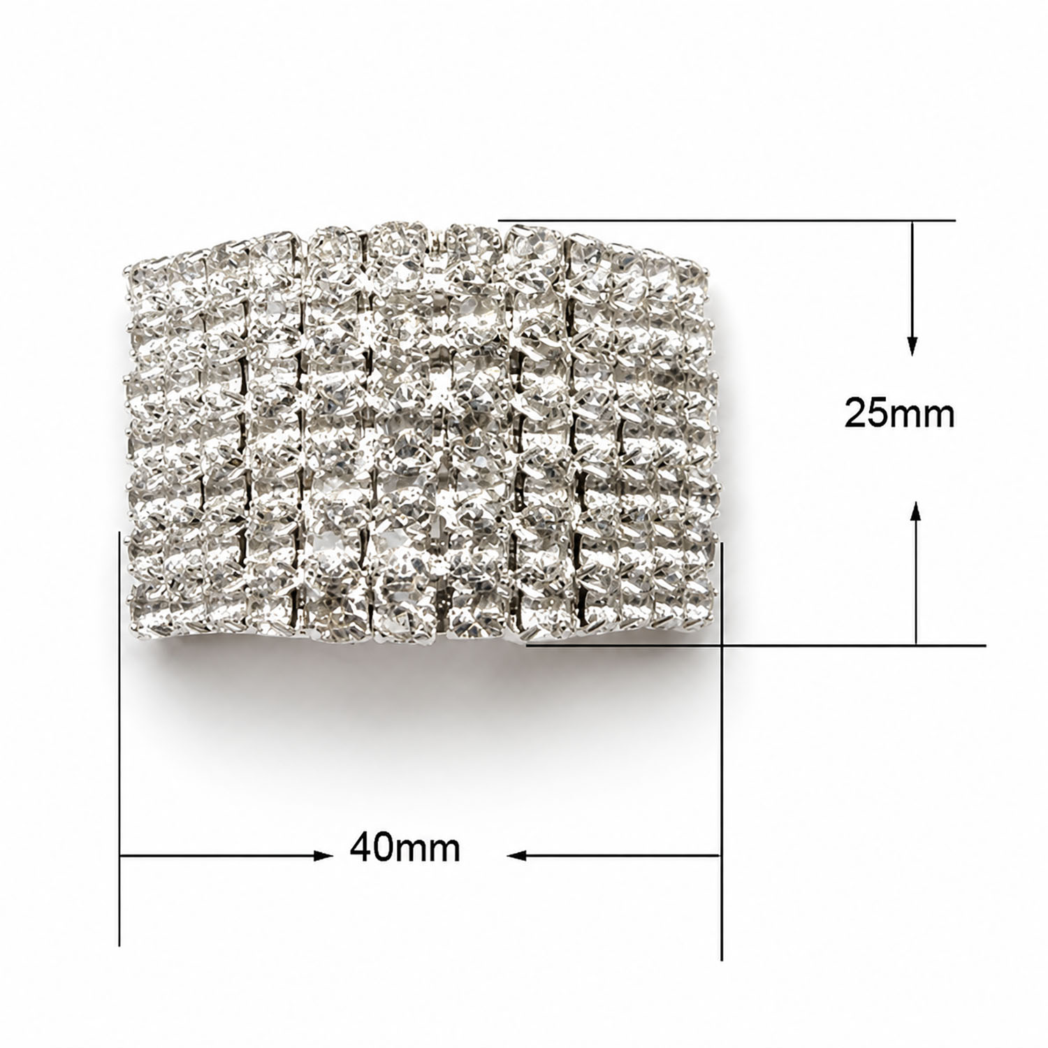 rhinestone arch buckle