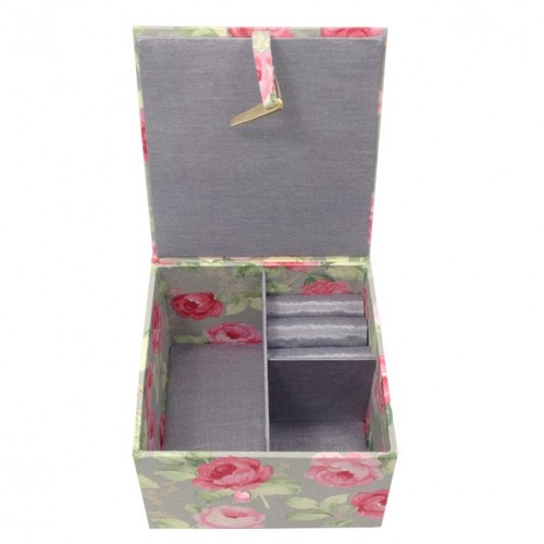 Silk and cotton jewelry boxes