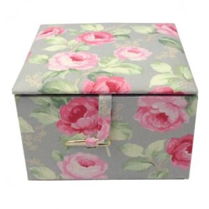 Modern rose flower printed jewellery box