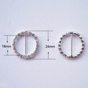Round crystal buckle