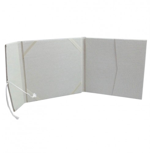 Silk invitation folder in envelope design with pockets