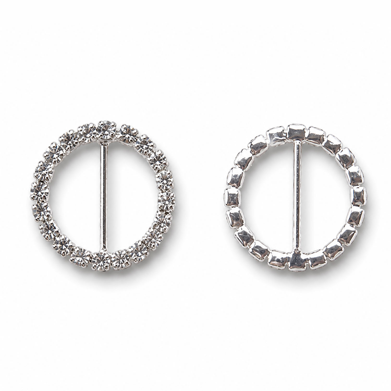 Silver rhinestone buckle