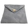 Silver silk envelope