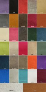 Suede Fabric Color Chart