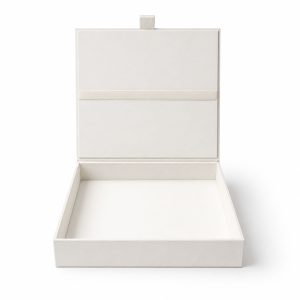 White Card Stock Paper Covered Wedding Invitation Box | Handmade & Custom