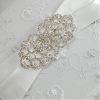 Close up of large rhinestone crystal clasp