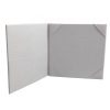 White faux silk invitation