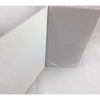 Side panel of silk folio in white with ribbon holder