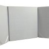 Opened white silk folder