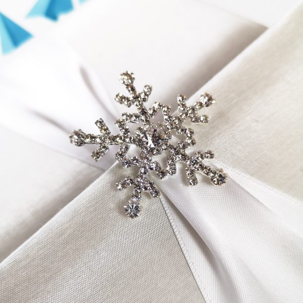 snowflake brooch for winter wedding