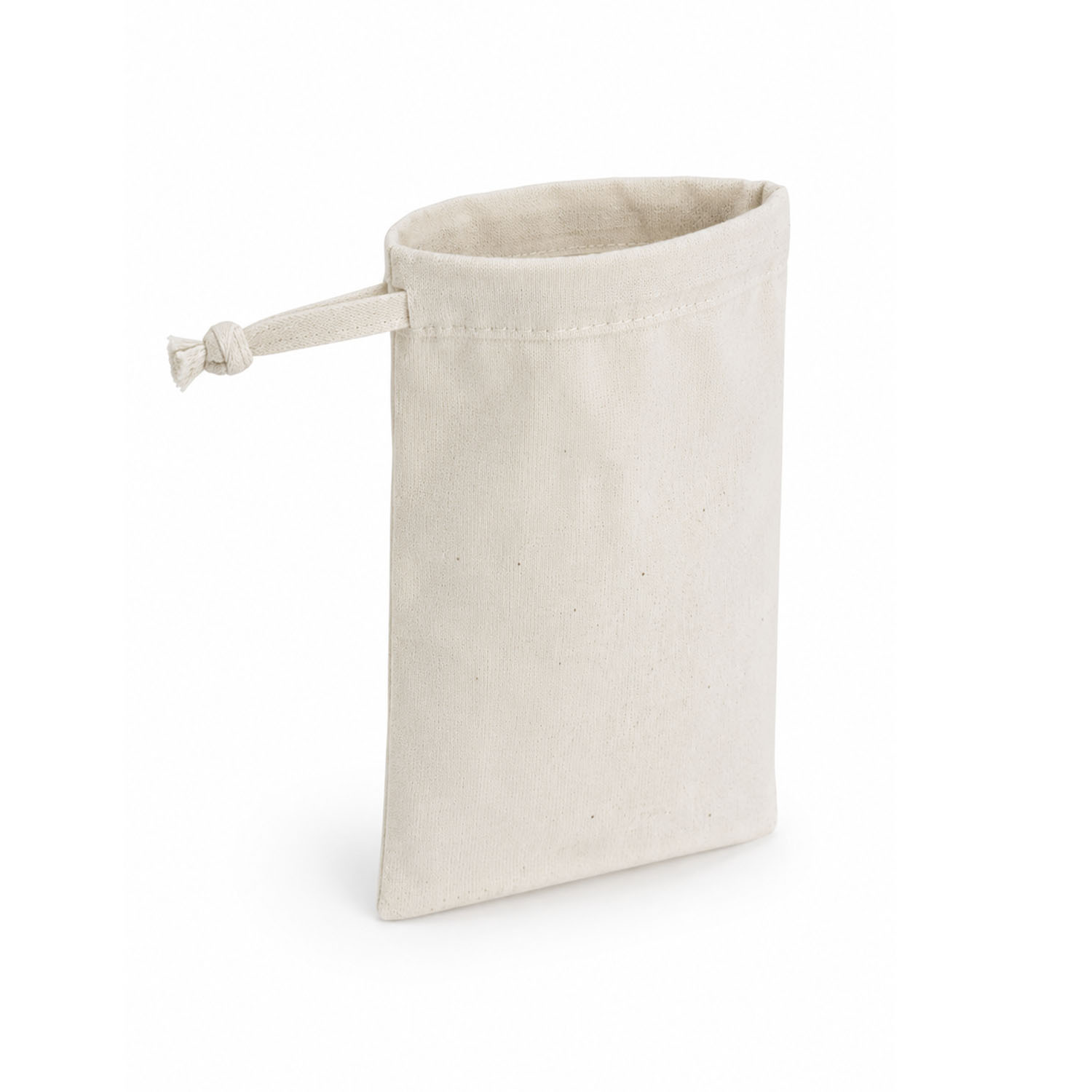 drawstring bag with cotton textile