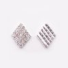 Silver Flat Back Rhinestone Brooch - Image 2