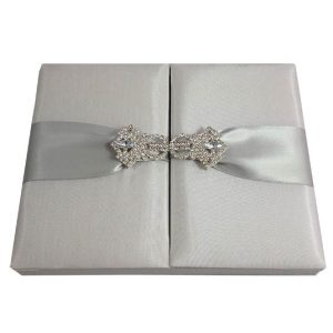 White wedding invitation box