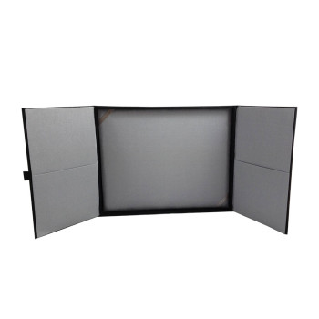 Wedding Box In Black Silk With Hinged Lid And Pocket For Cards - Luxury ...