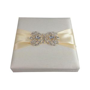 luxury embellished ivory wedding box
