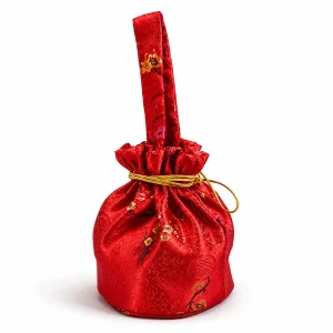 Chinese Silk Gift Bag for Lunar New Year Celebrations